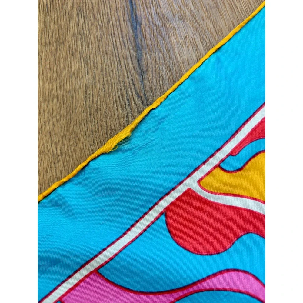 Vintage 1960s 70s Giorgio di Sant'Angelo Top Big Psychedelic Silk Scarf Mod